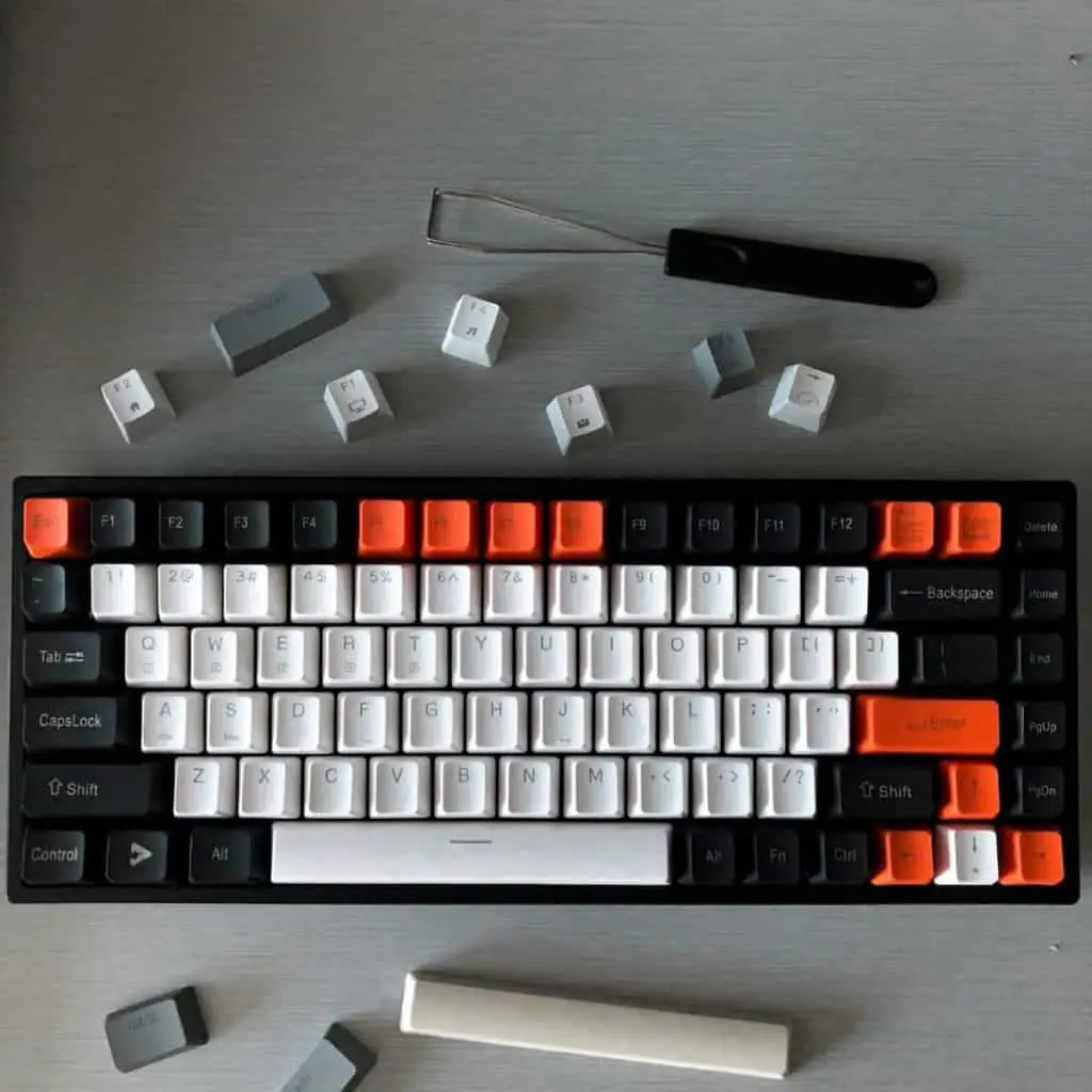 Remove keycaps to clean under the surface
