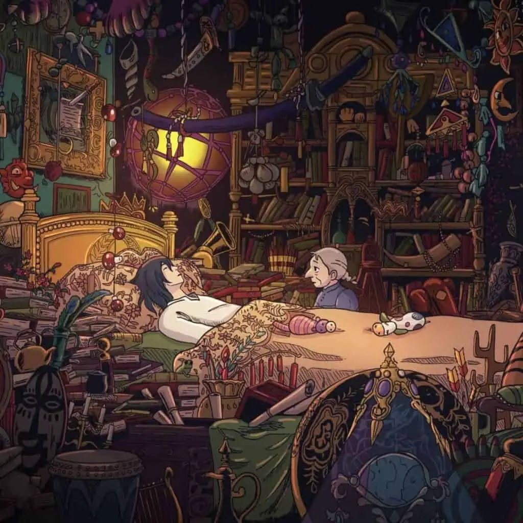 Howls moving castle - Howls bedroom Studio Ghibli aesthetic