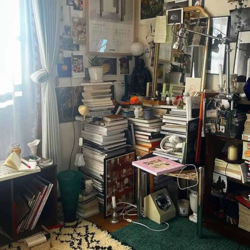 Tatsuo Kasukabe inspired messy bedroom